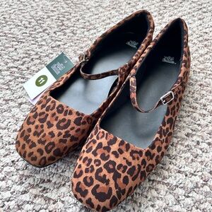 Wild Fable NWT Leopard Animal Print Ballet Flats Women’s Size 11